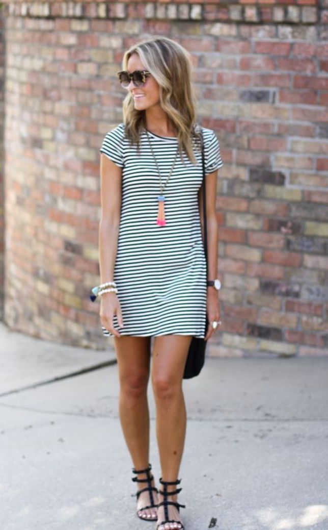 Striped Dress for Teenage Girls