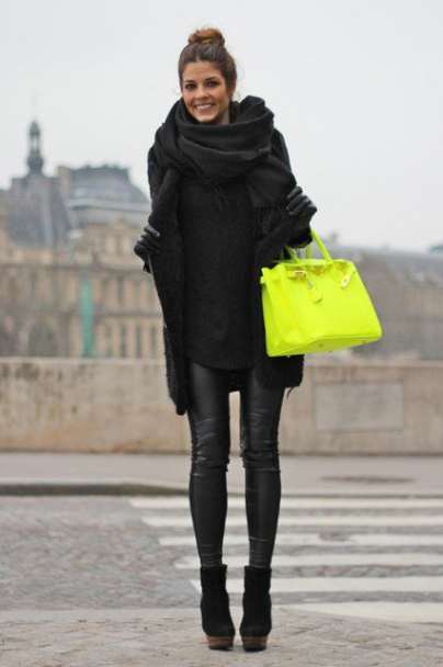winter outfit ideas for women with leather pants